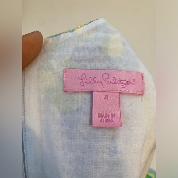 Lilly Pulitzer Janice Resort White Crystal Cost Shift Gold Dress Size 4 - Picture 3 of 11